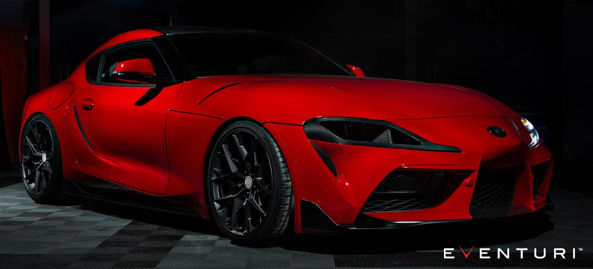 Eventuri Toyota Supra A90 Black Carbon Fiber Headlamp Duct