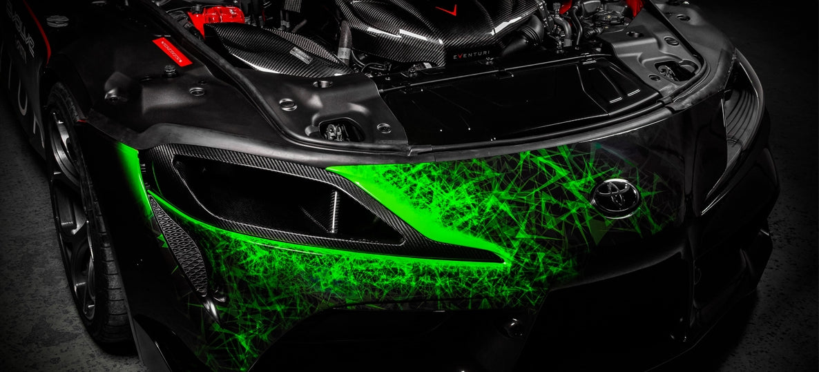 Eventuri Toyota Supra A90 Black Carbon Fiber Headlamp Duct